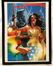 Load image into Gallery viewer, Batman Dark Knight, Robin &amp; Wonder Woman FRAMED 12x16 Art Print Poster DC Comics
