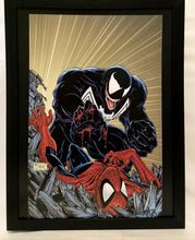 Load image into Gallery viewer, Spider-Man vs. Venom by Todd McFarlane FRAMED 9x12 Art Print Marvel Comics Poster
