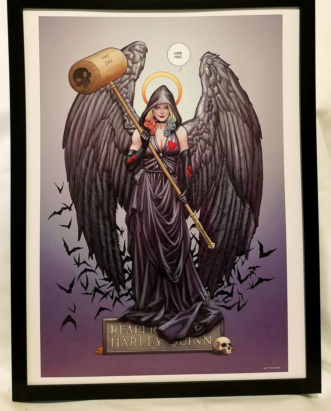 Harley Quinn Reaper of Death by Frank Cho FRAMED 12x16 Art Print DC Comics Poster