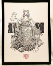 Load image into Gallery viewer, Harley Quinn B&amp;W by Frank Cho FRAMED 12x16 Art Print DC Comics Poster
