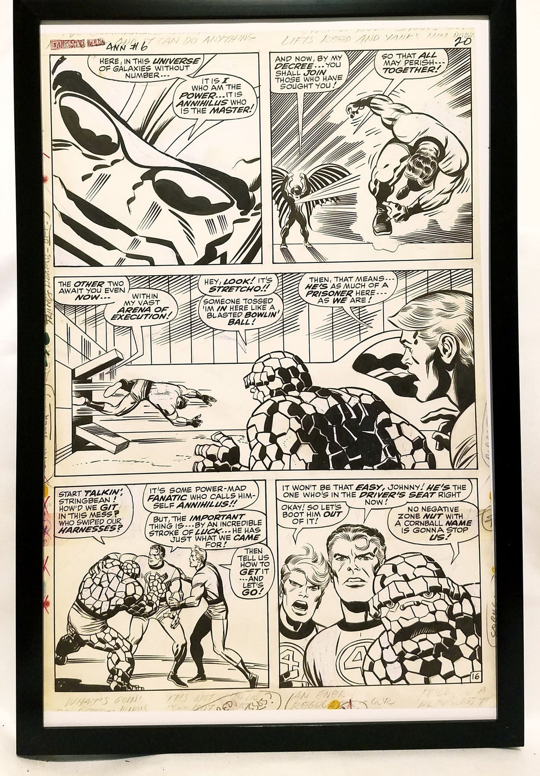 Fantastic Four Annual #6 pg. 16 by Jack Kirby 11x17 FRAMED Original Art Poster Marvel Comics