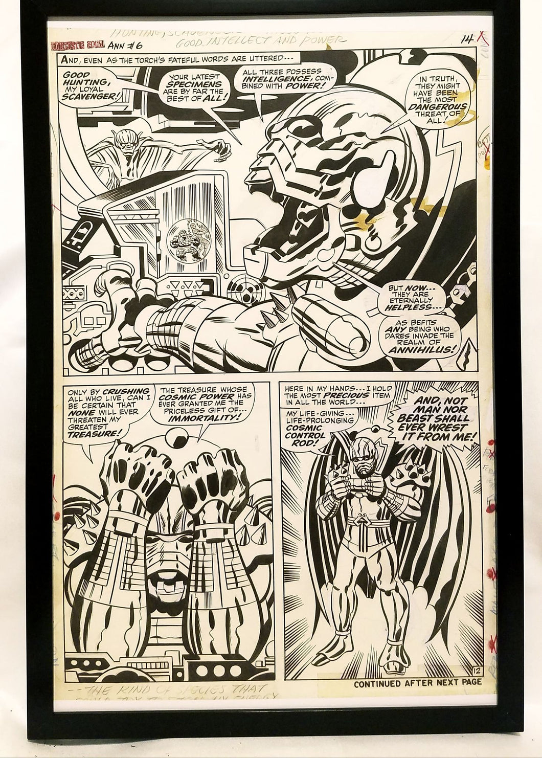 Fantastic Four Annual #6 pg. 12 by Jack Kirby 11x17 FRAMED Original Art Poster Marvel Comics