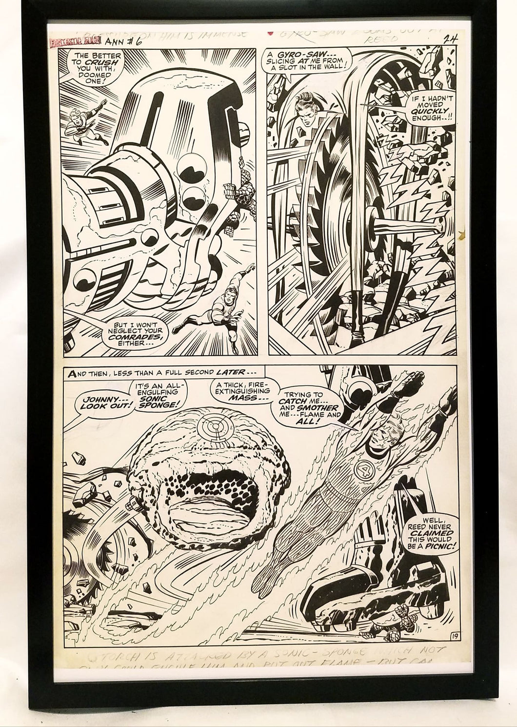 Fantastic Four Annual #6 pg. 19 by Jack Kirby 11x17 FRAMED Original Art Poster Marvel Comics