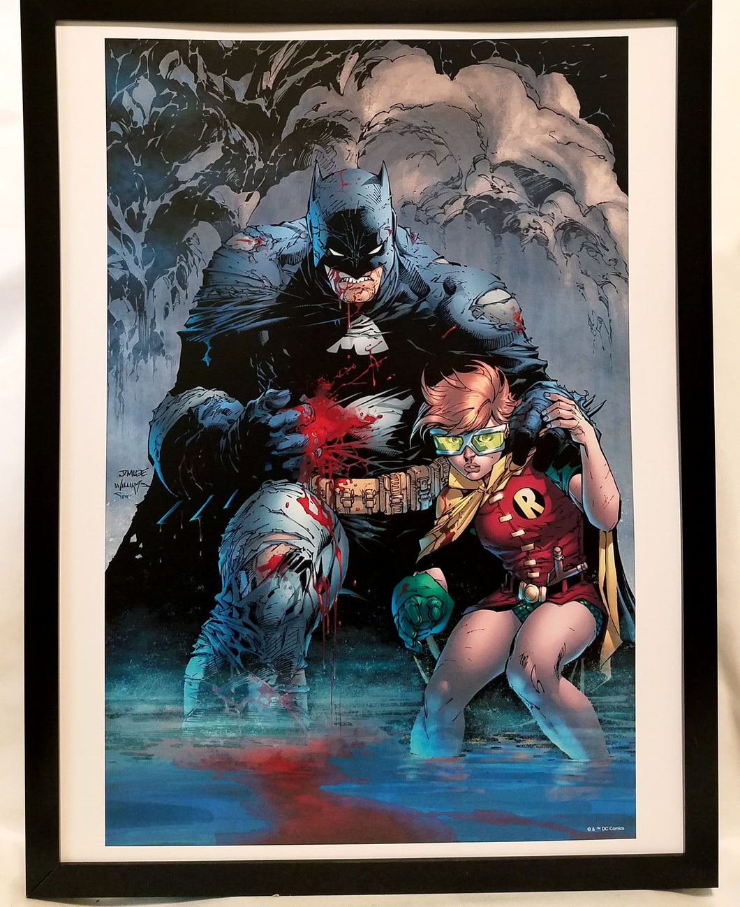 Batman Dark Knight & Robin by Jim Lee FRAMED 12x16 Art Print DC Comics Poster