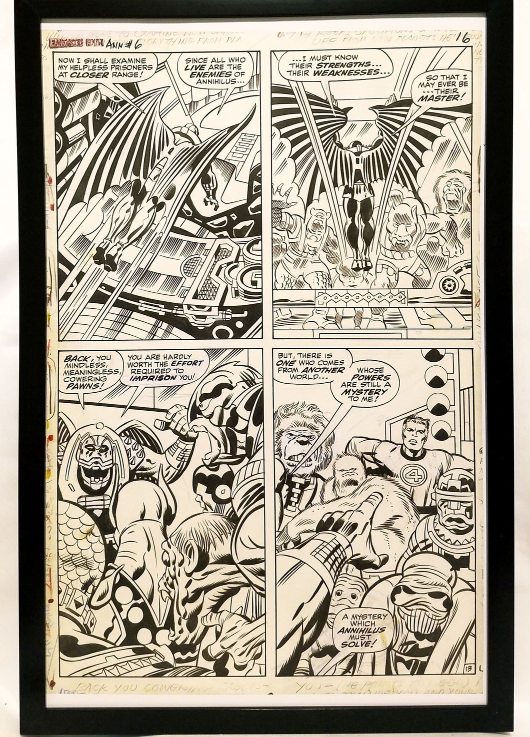 Fantastic Four Annual #6 pg. 13 by Jack Kirby 11x17 FRAMED Original Art Poster Marvel Comics