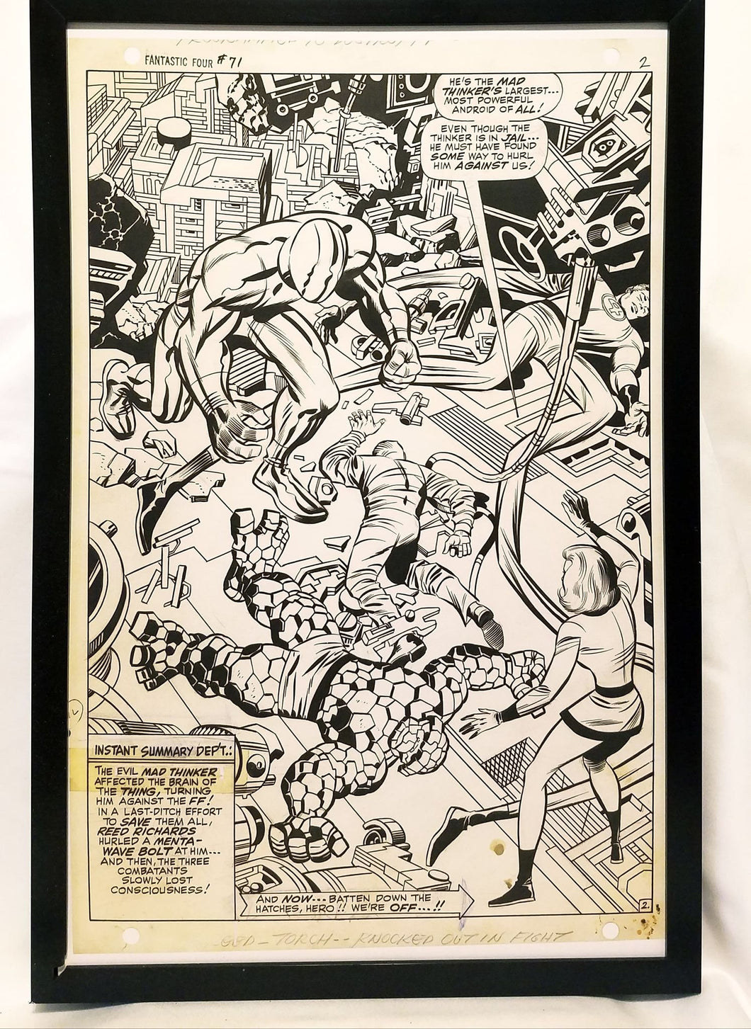 Fantastic Four #71 pg. 2 by Jack Kirby 11x17 FRAMED Original Art Poster Marvel Comics