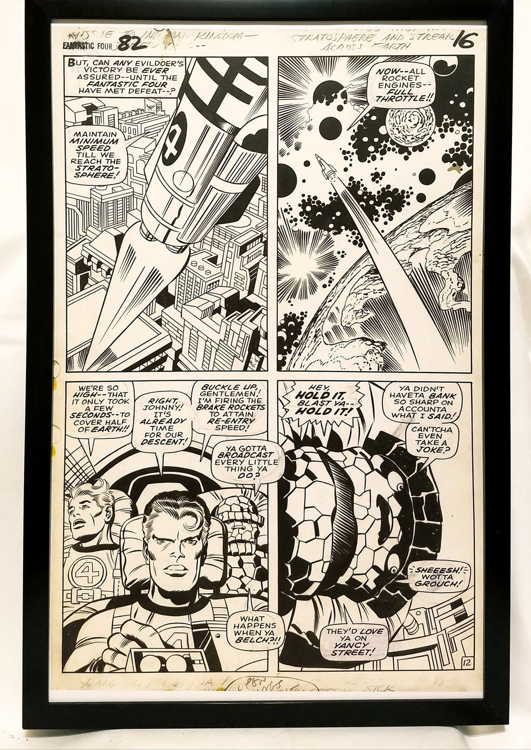 Fantastic Four #82 pg. 12 by Jack Kirby 11x17 FRAMED Original Art Poster Marvel Comics
