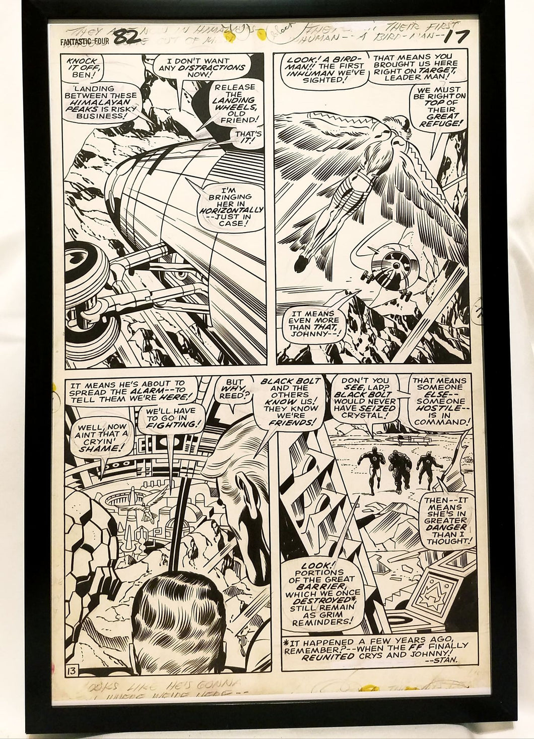 Fantastic Four #82 pg. 13 by Jack Kirby 11x17 FRAMED Original Art Poster Marvel Comics