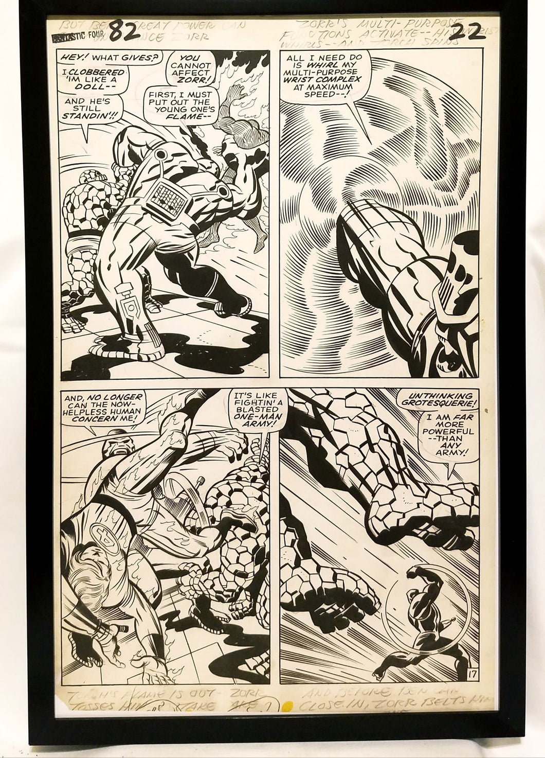 Fantastic Four #82 pg. 17 by Jack Kirby 11x17 FRAMED Original Art Poster Marvel Comics