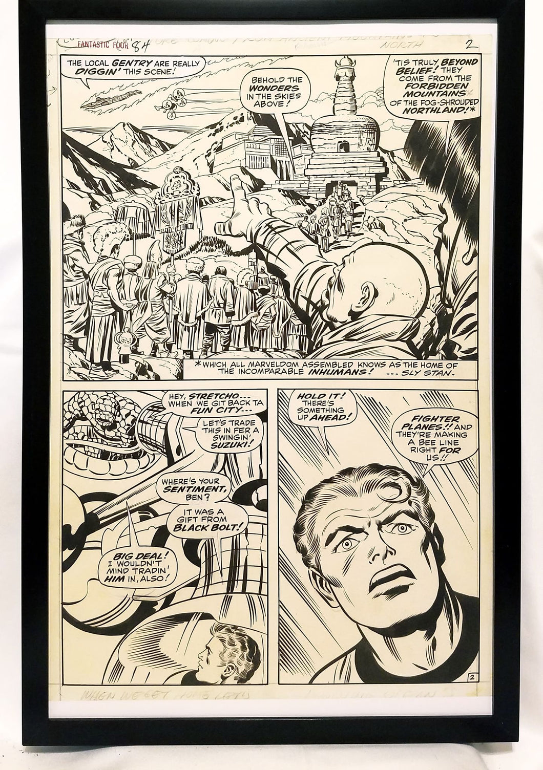 Fantastic Four #84 pg. 2 by Jack Kirby 11x17 FRAMED Original Art Poster Marvel Comics