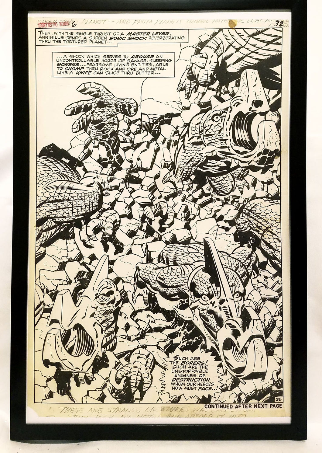 Fantastic Four Annual #6 pg. 26 by Jack Kirby 11x17 FRAMED Original Art Poster Marvel Comics