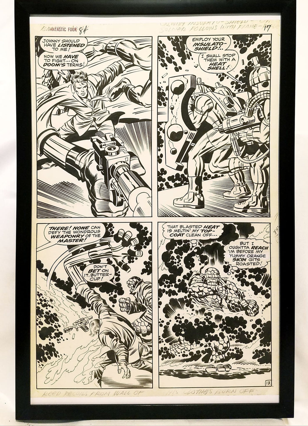 Fantastic Four #84 pg. 13 by Jack Kirby 11x17 FRAMED Original Art Poster Marvel Comics