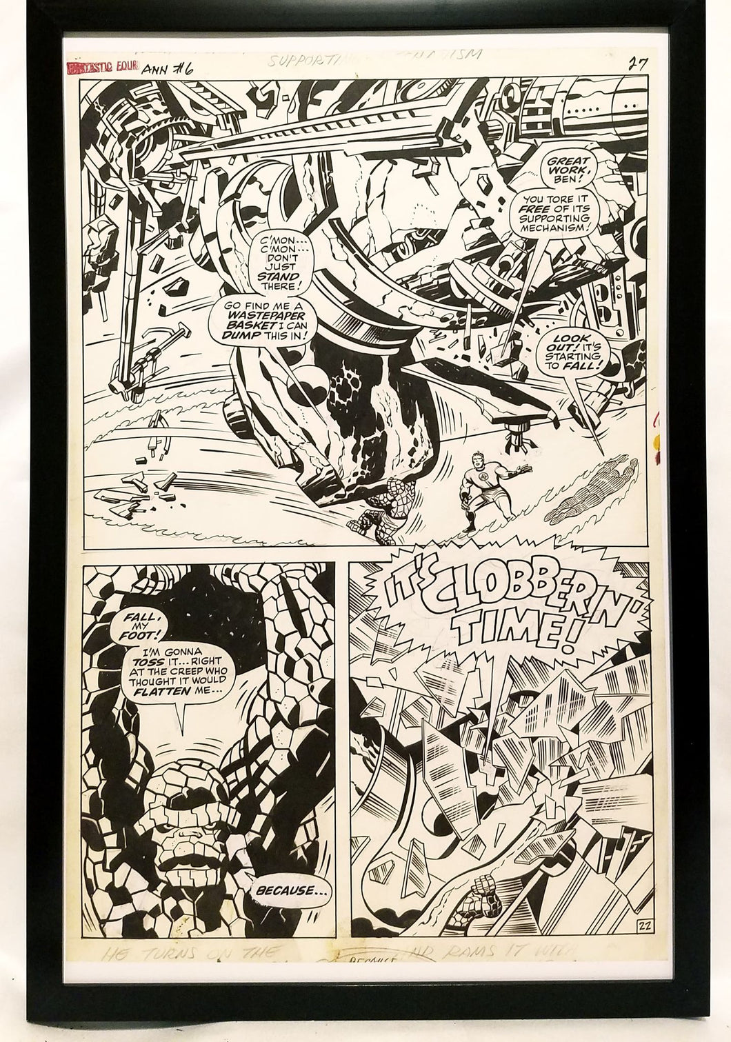 Fantastic Four Annual #6 pg. 22 by Jack Kirby 11x17 FRAMED Original Art Poster Marvel Comics