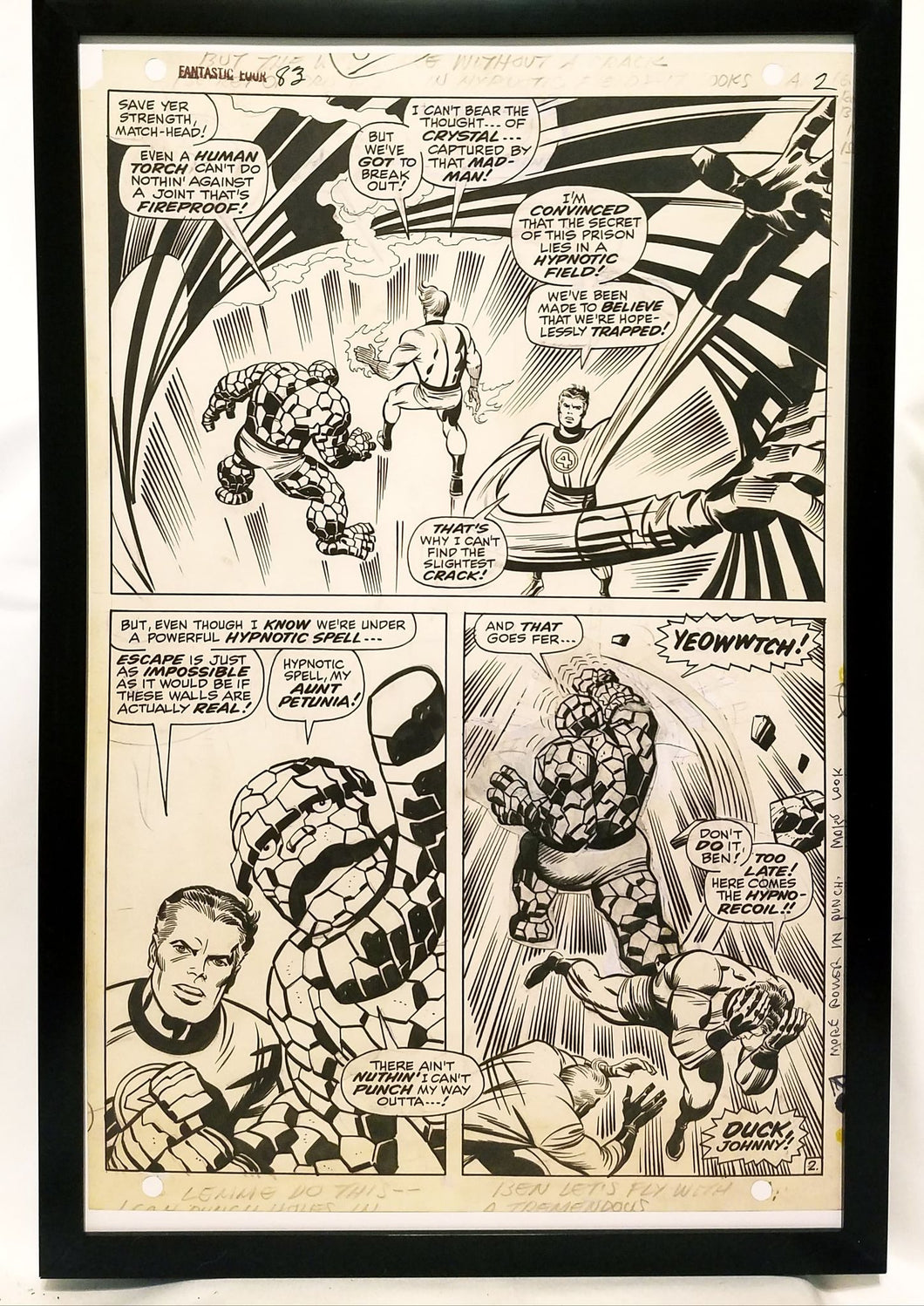 Fantastic Four #83 pg. 2 by Jack Kirby 11x17 FRAMED Original Art Poster Marvel Comics