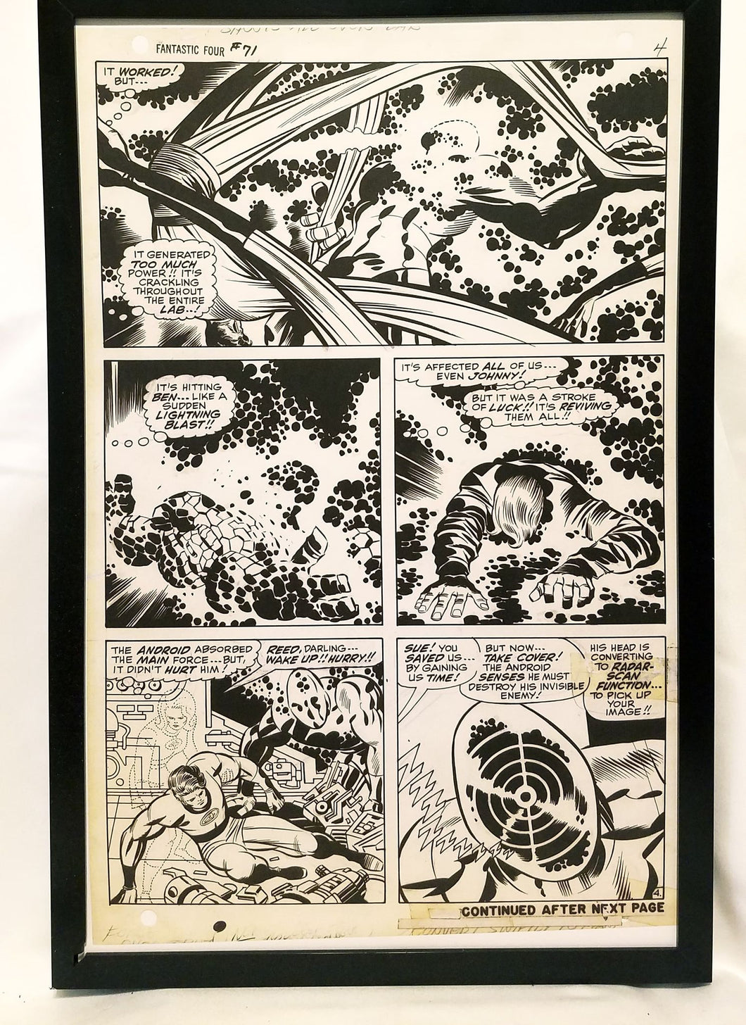 Fantastic Four #71 pg. 4 by Jack Kirby 11x17 FRAMED Original Art Poster Marvel Comics
