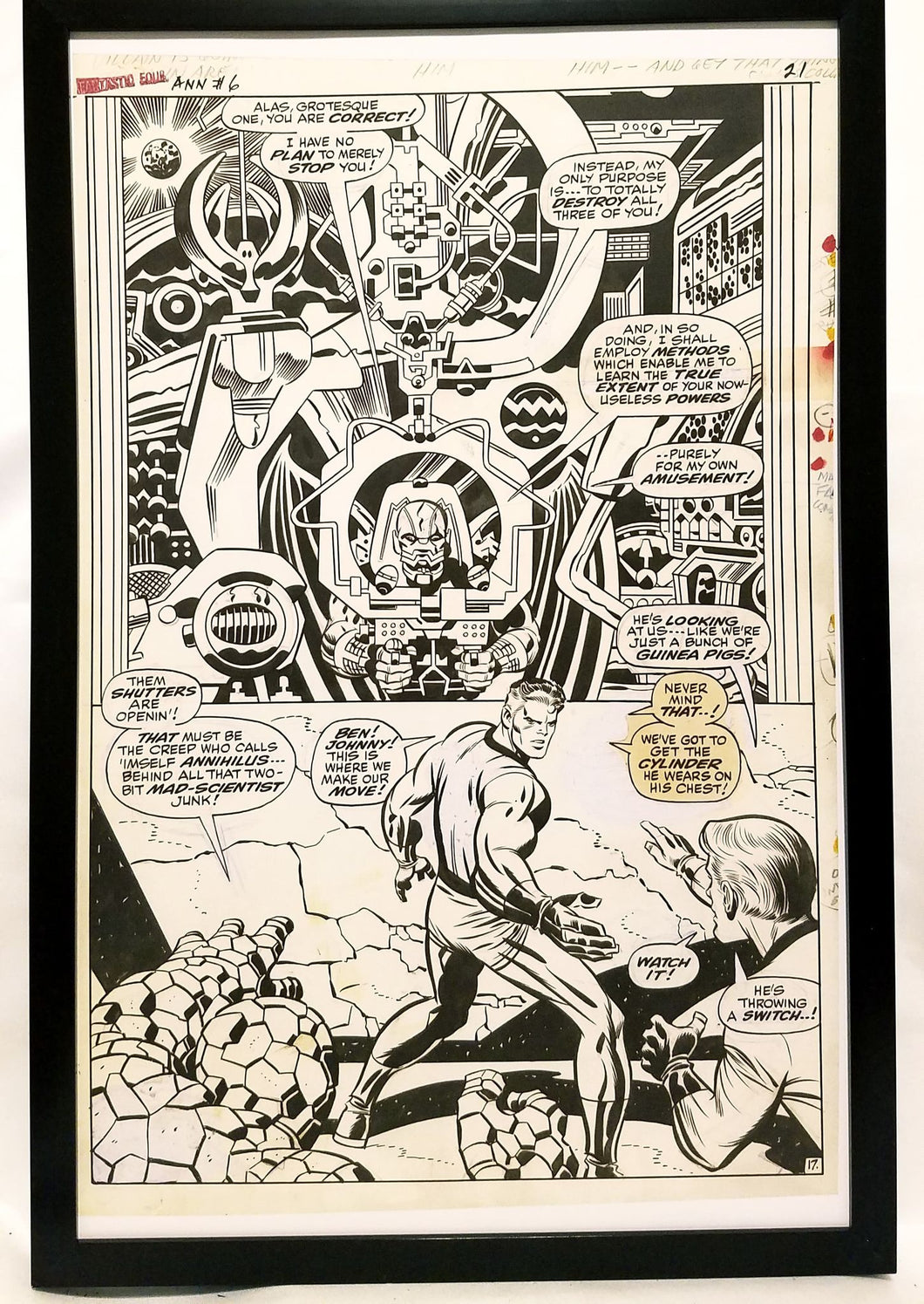 Fantastic Four Annual #6 pg. 17 by Jack Kirby 11x17 FRAMED Original Art Poster Marvel Comics