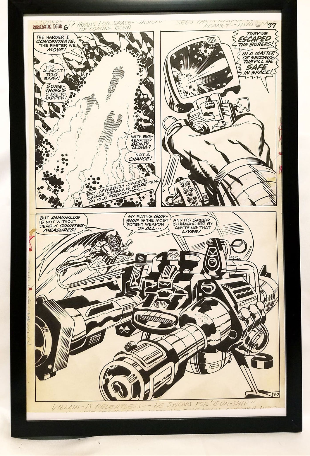 Fantastic Four Annual #6 pg. 30 by Jack Kirby 11x17 FRAMED Original Art Poster Marvel Comics