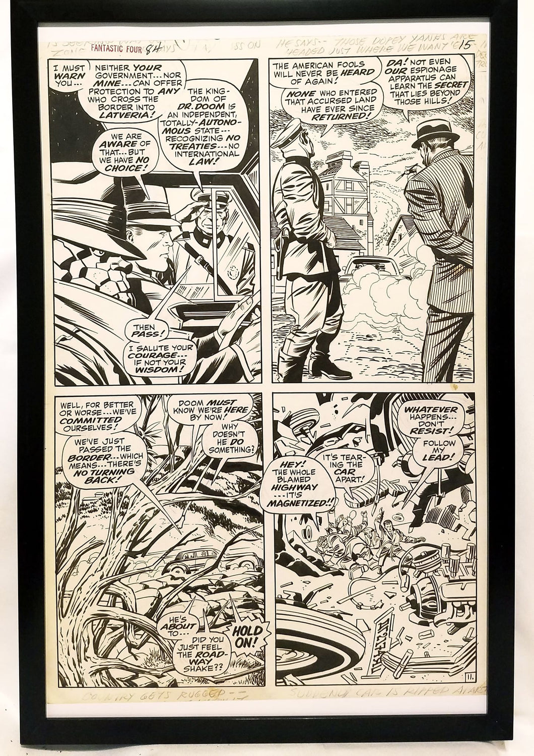 Fantastic Four #84 pg. 11 by Jack Kirby 11x17 FRAMED Original Art Poster Marvel Comics