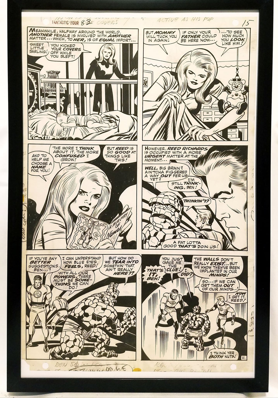 Fantastic Four #83 pg. 11 by Jack Kirby 11x17 FRAMED Original Art Poster Marvel Comics