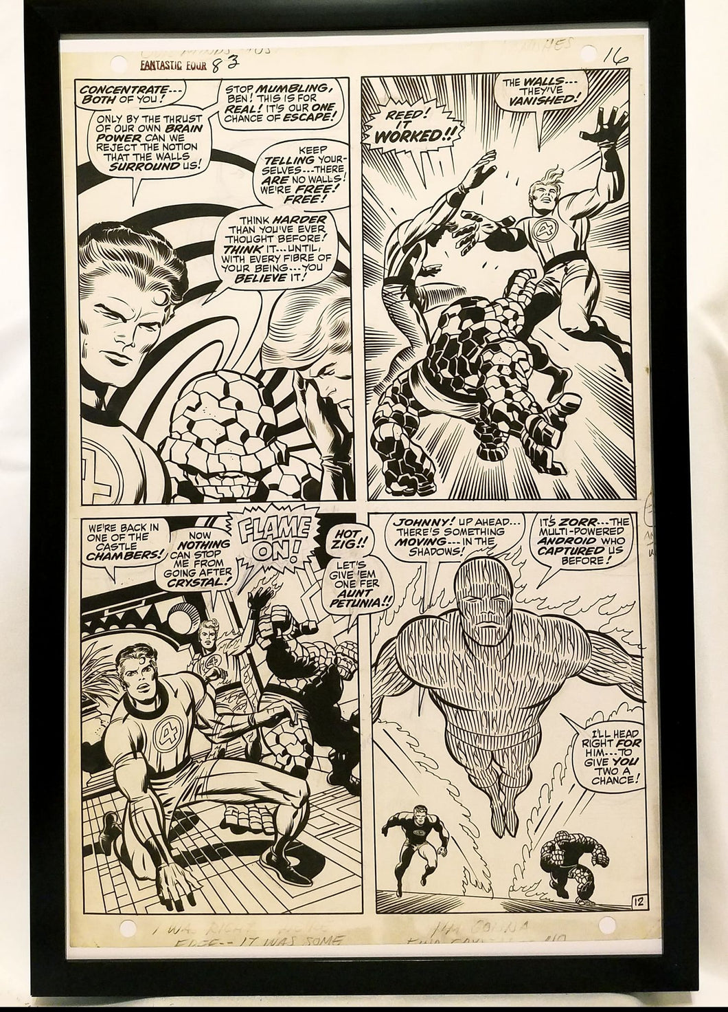 Fantastic Four #83 pg. 12 by Jack Kirby 11x17 FRAMED Original Art Poster Marvel Comics