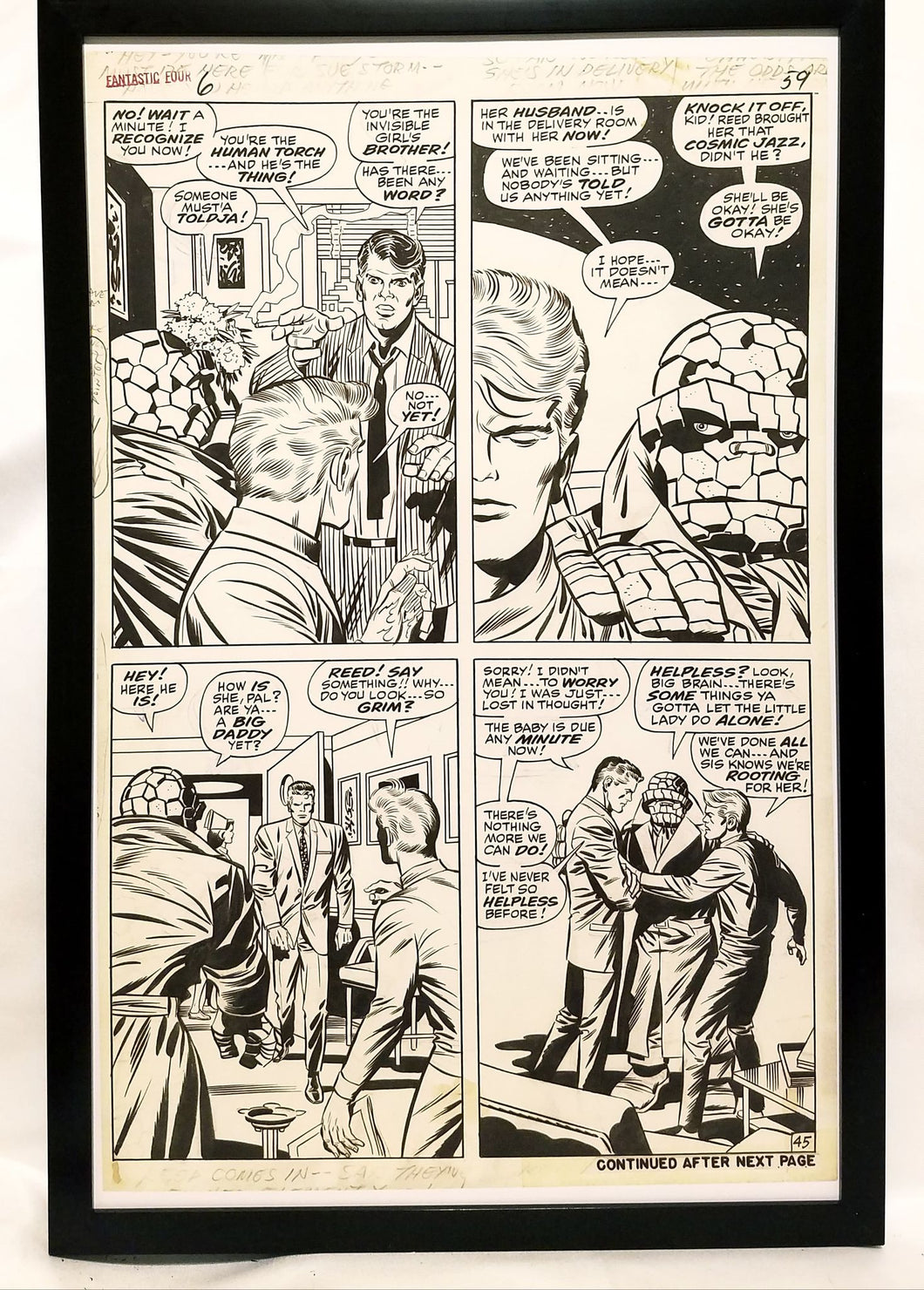 Fantastic Four Annual #6 pg. 45 by Jack Kirby 11x17 FRAMED Original Art Poster Marvel Comics