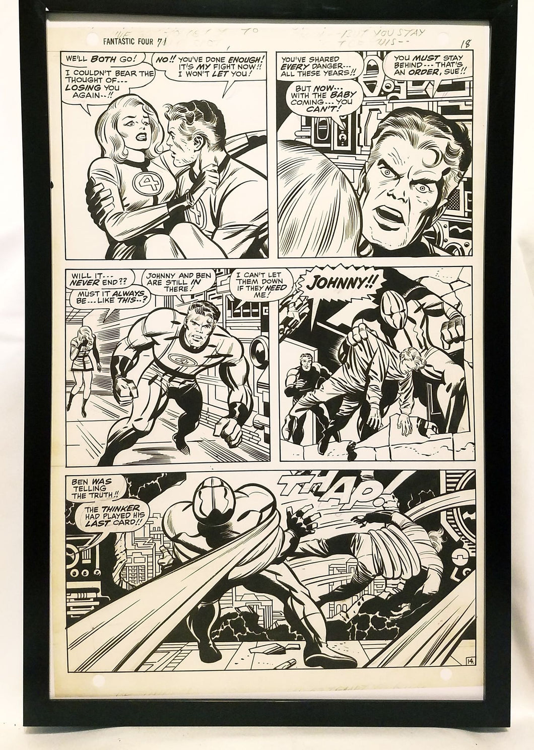 Fantastic Four #71 pg. 14 by Jack Kirby 11x17 FRAMED Original Art Poster Marvel Comics