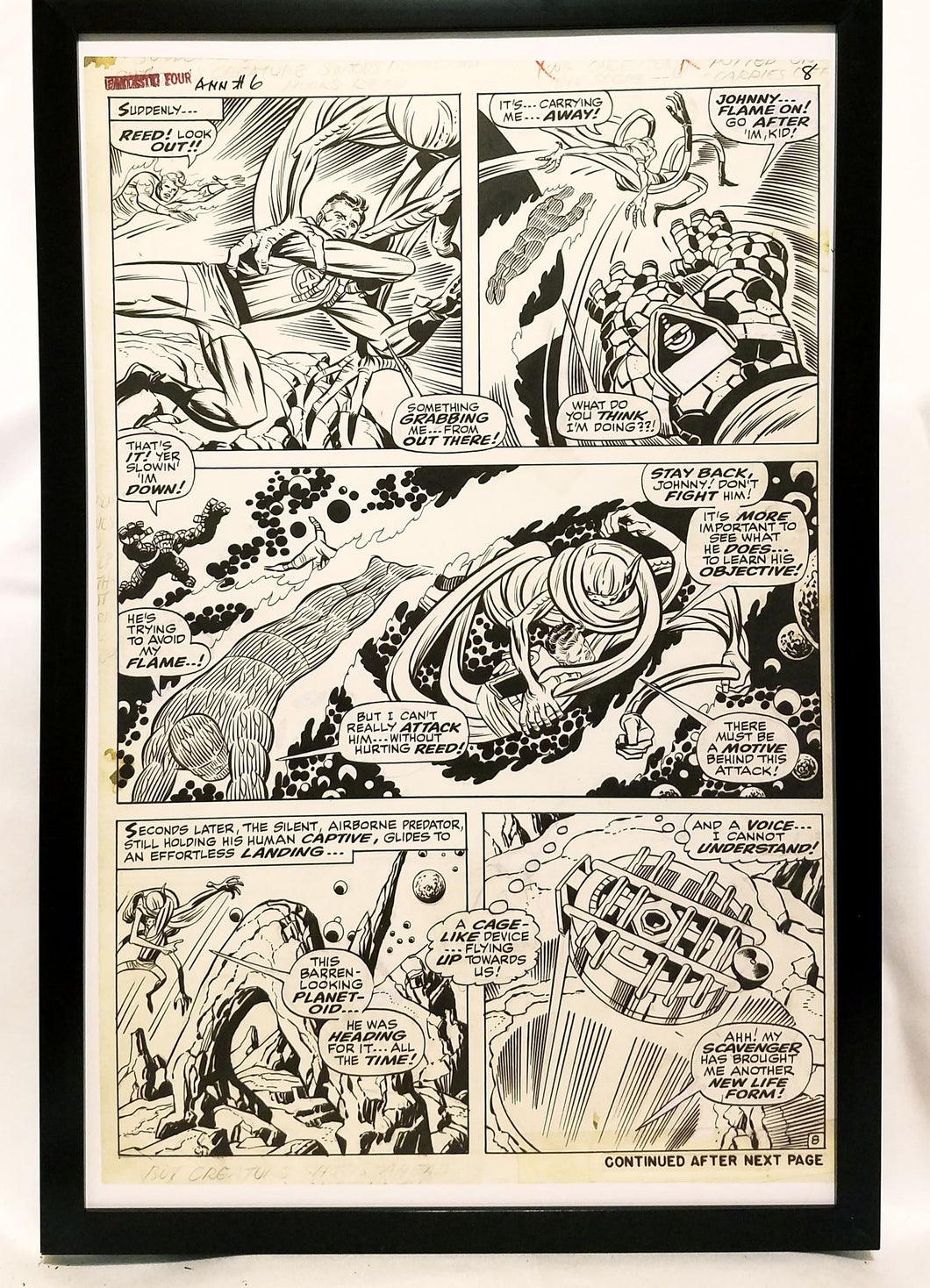 Fantastic Four Annual #6 pg. 8 by Jack Kirby 11x17 FRAMED Original Art Poster Marvel Comics
