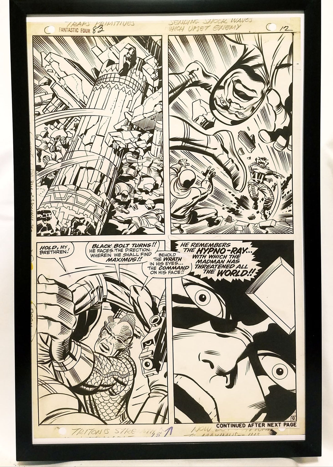 Fantastic Four #83 pg. 9 by Jack Kirby 11x17 FRAMED Original Art Poster Marvel Comics