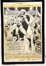 Load image into Gallery viewer, Iron Man #55 pg. 1 w/ Drax by Jim Starlin 11x17 FRAMED Original Art Poster Marvel Comics
