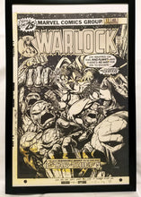 Load image into Gallery viewer, Warlock #13 by Jim Starlin 11x17 FRAMED Original Art Poster Marvel Comics
