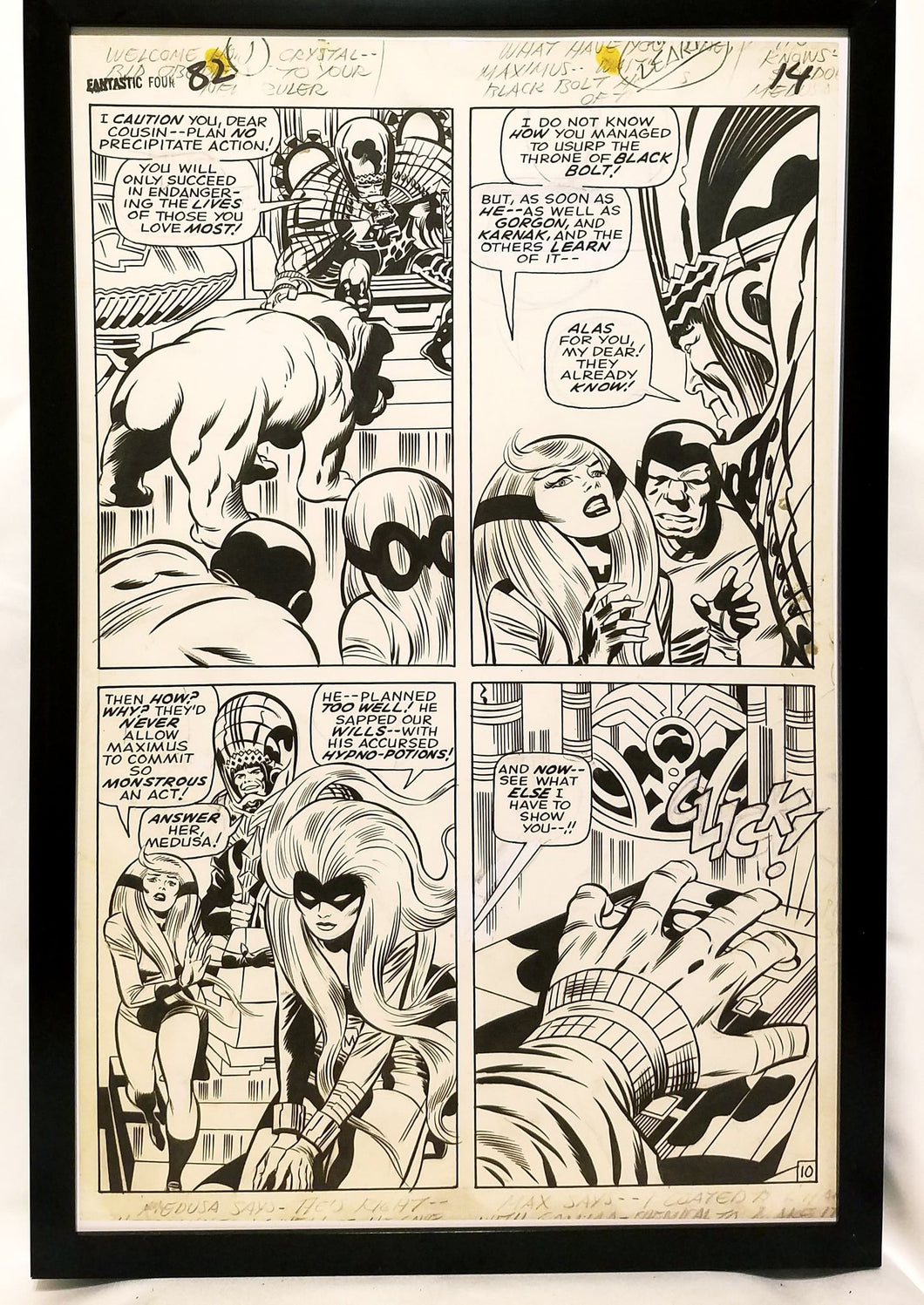 Fantastic Four #82 pg. 10 by Jack Kirby 11x17 FRAMED Original Art Poster Marvel Comics