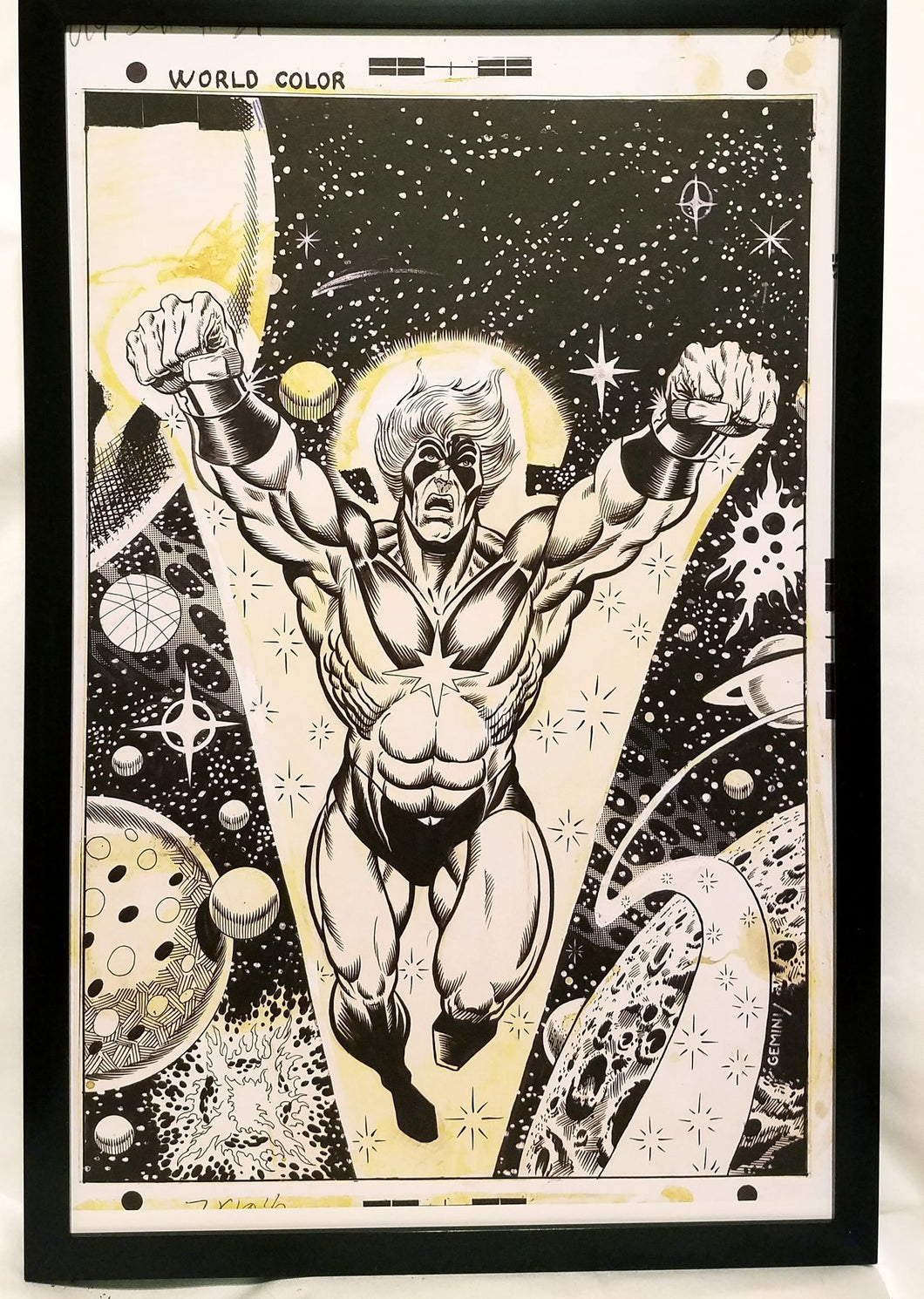 Captain Marvel #29 by Jim Starlin 11x17 FRAMED Original Art Poster Comics