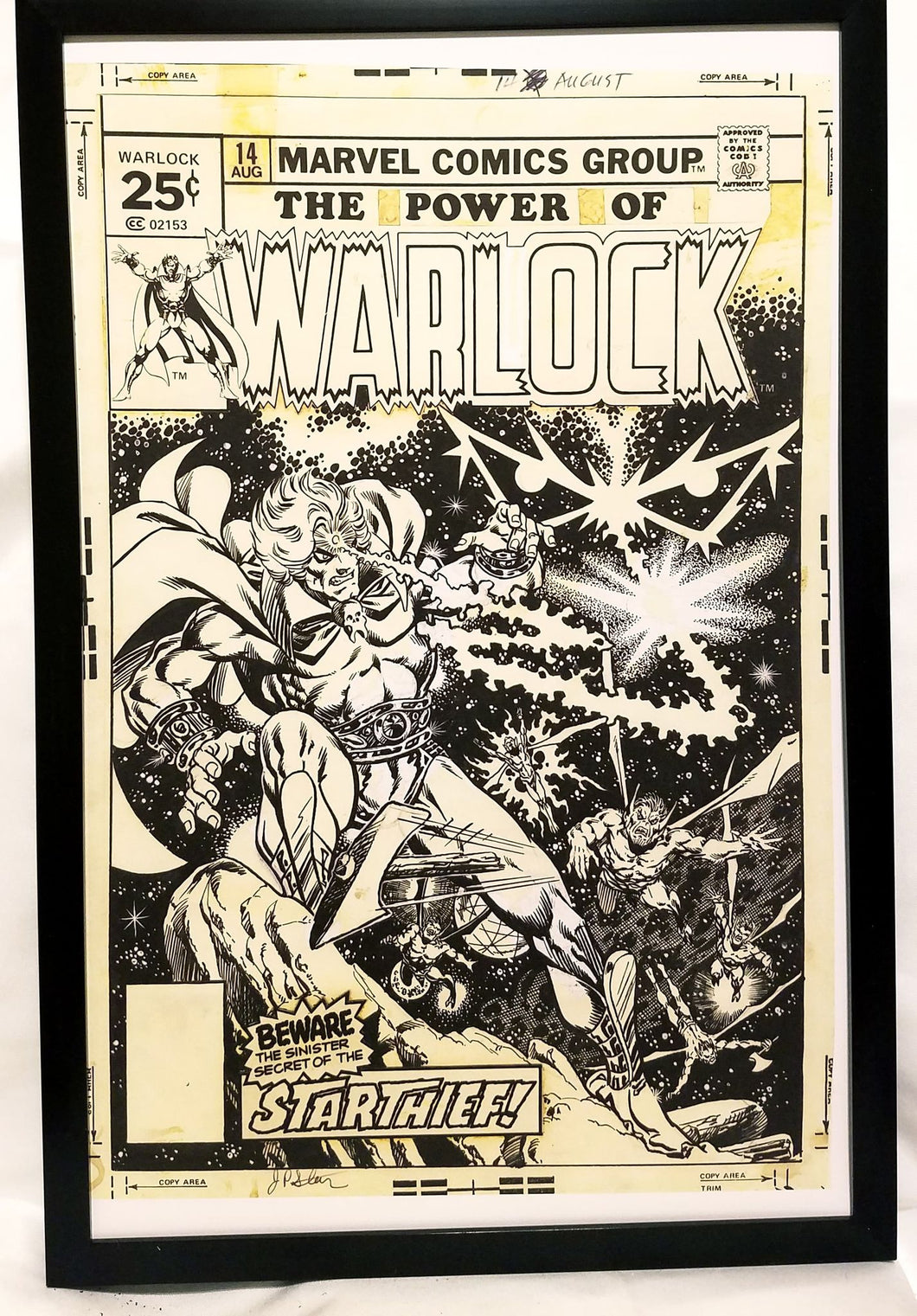Warlock #14 by Jim Starlin 11x17 FRAMED Original Art Poster Marvel Comics