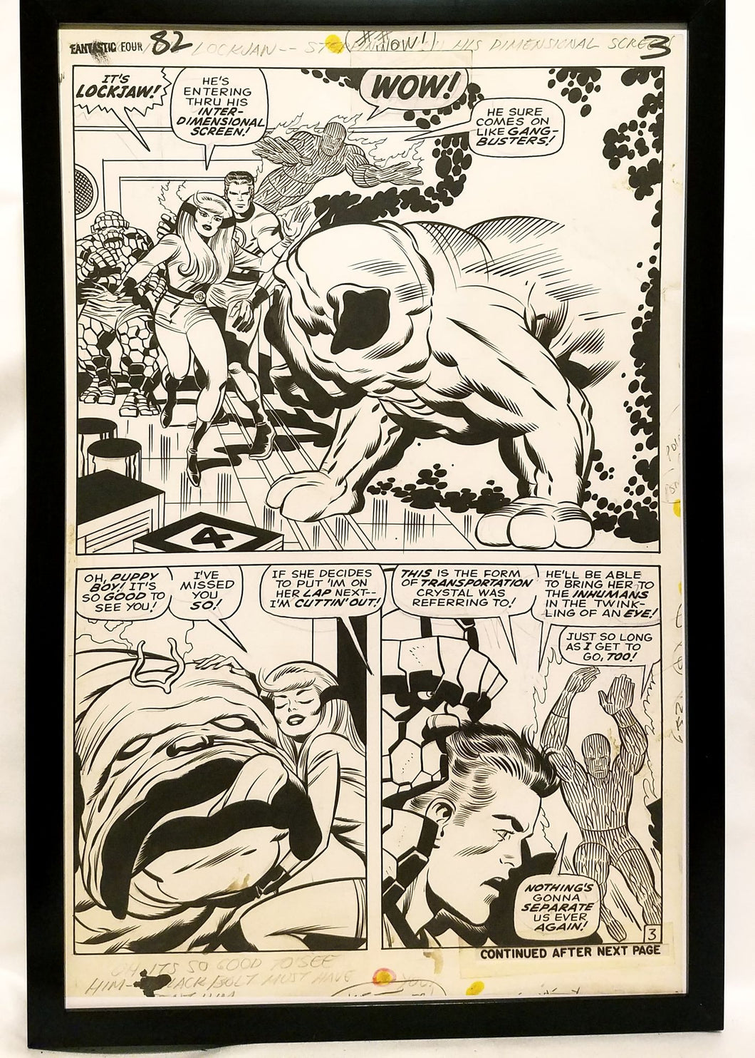 Fantastic Four #82 pg. 3 by Jack Kirby 11x17 FRAMED Original Art Poster Marvel Comics