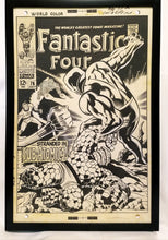 Load image into Gallery viewer, Fantastic Four #76 by Jack Kirby 11x17 FRAMED Original Art Poster Marvel Comics
