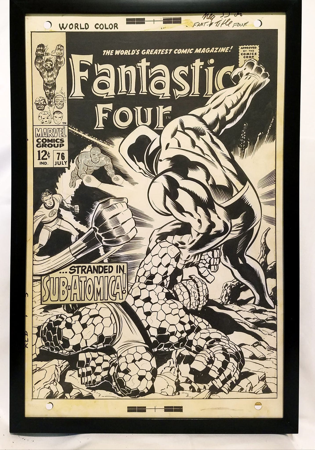 Fantastic Four #76 by Jack Kirby 11x17 FRAMED Original Art Poster Marvel Comics