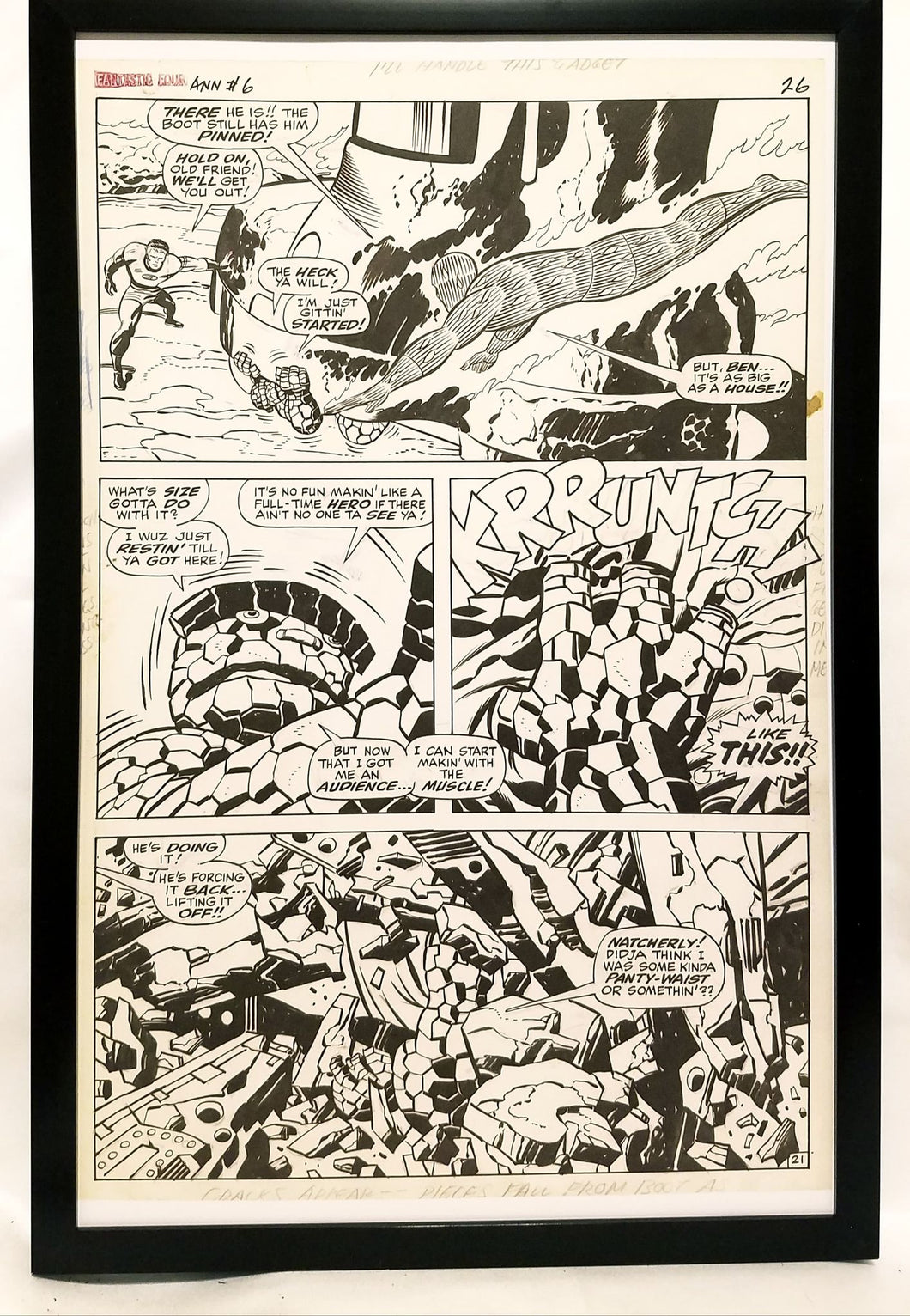 Fantastic Four Annual #6 pg. 21 by Jack Kirby 11x17 FRAMED Original Art Poster Marvel Comics