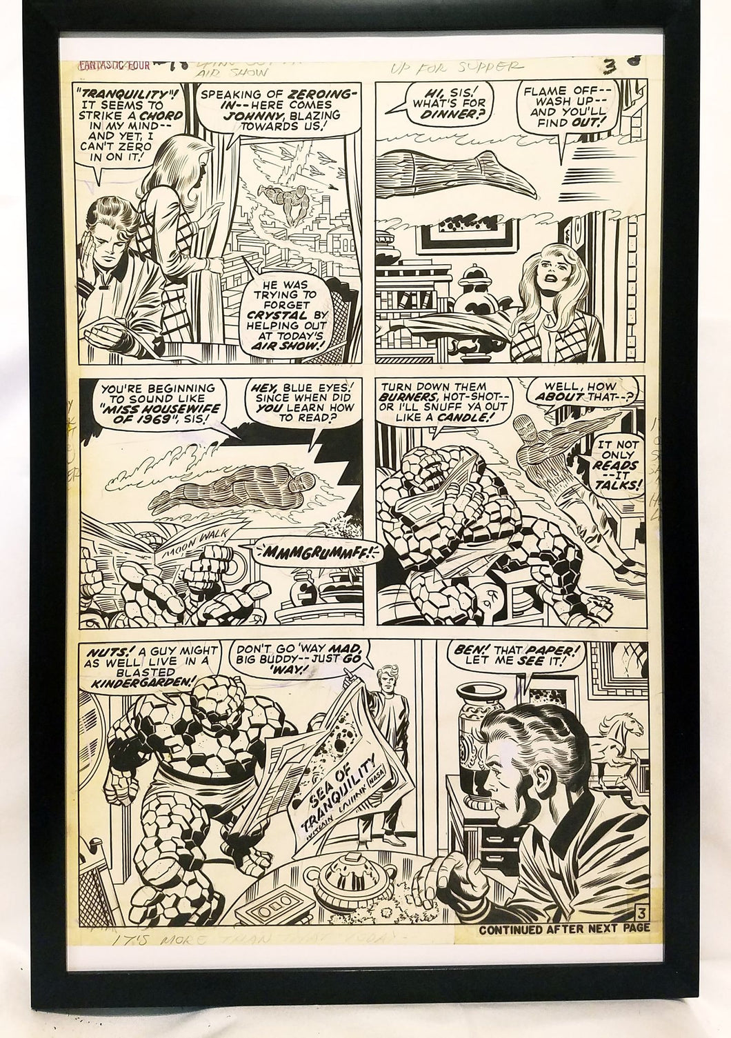 Fantastic Four #98 pg. 3 by Jack Kirby 11x17 FRAMED Original Art Poster Marvel Comics