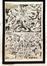 Load image into Gallery viewer, Fantastic Four Annual #6 pg. 27 by Jack Kirby 11x17 FRAMED Original Art Poster Marvel Comics
