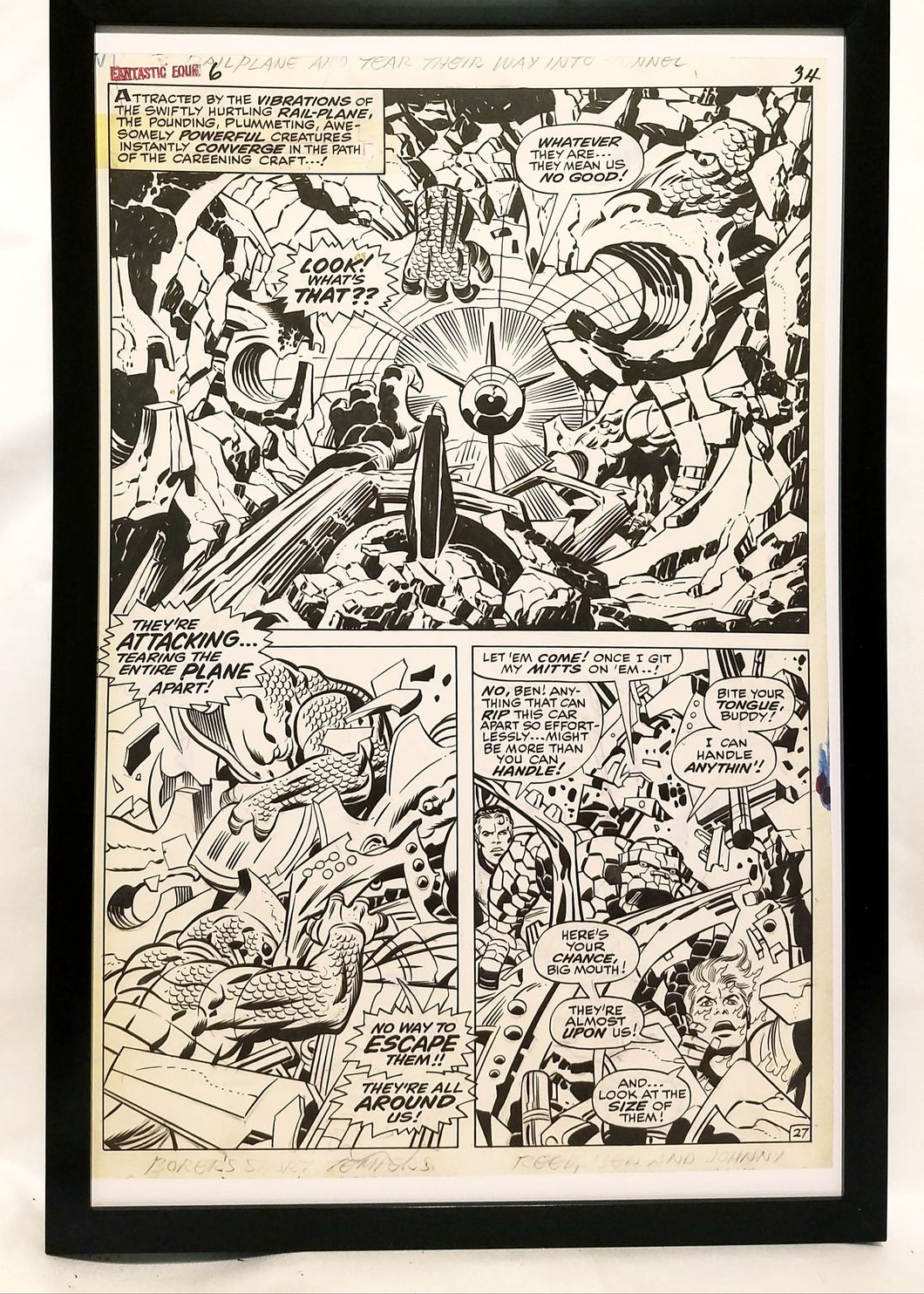 Fantastic Four Annual #6 pg. 27 by Jack Kirby 11x17 FRAMED Original Art Poster Marvel Comics