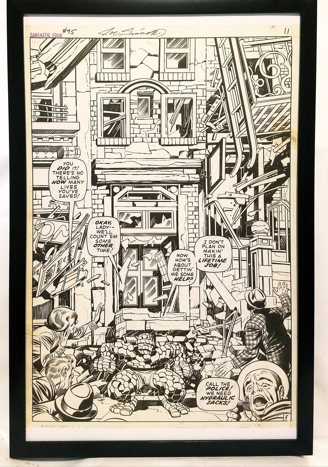 Fantastic Four #95 pg. 8 by Jack Kirby 11x17 FRAMED Original Art Poster Marvel Comics