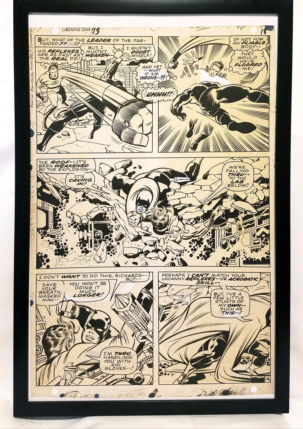 Fantastic Four #73 pg. 14 by Jack Kirby 11x17 FRAMED Original Art Poster Marvel Comics