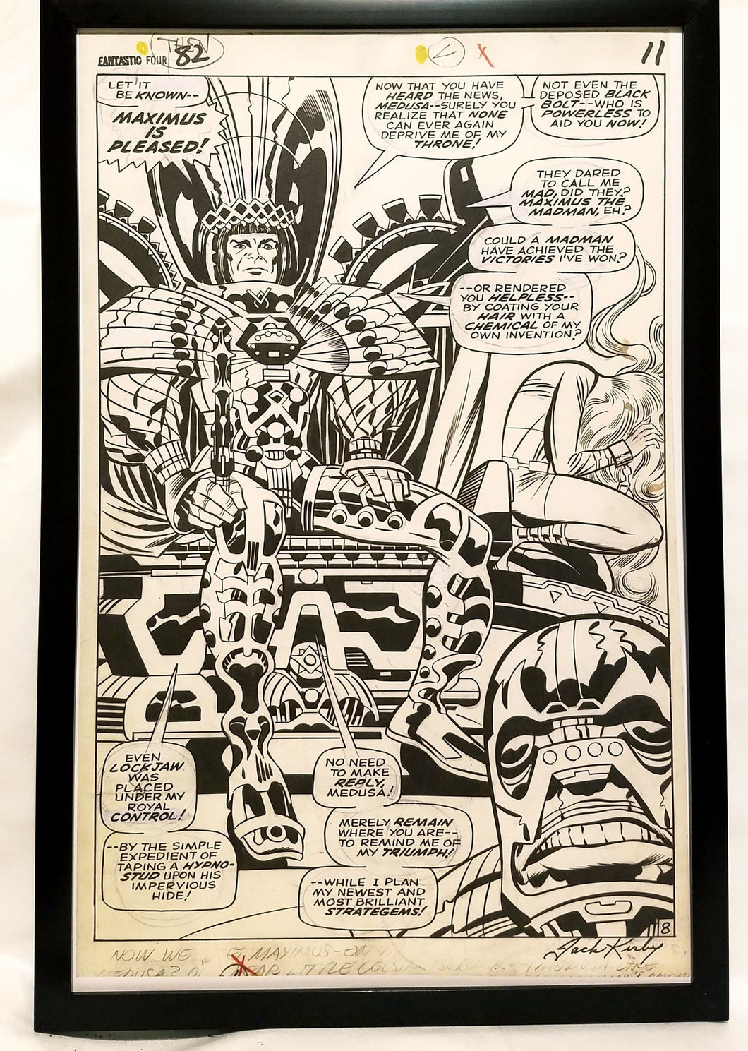 Fantastic Four #82 pg. 8 by Jack Kirby 11x17 FRAMED Original Art Poster Marvel Comics