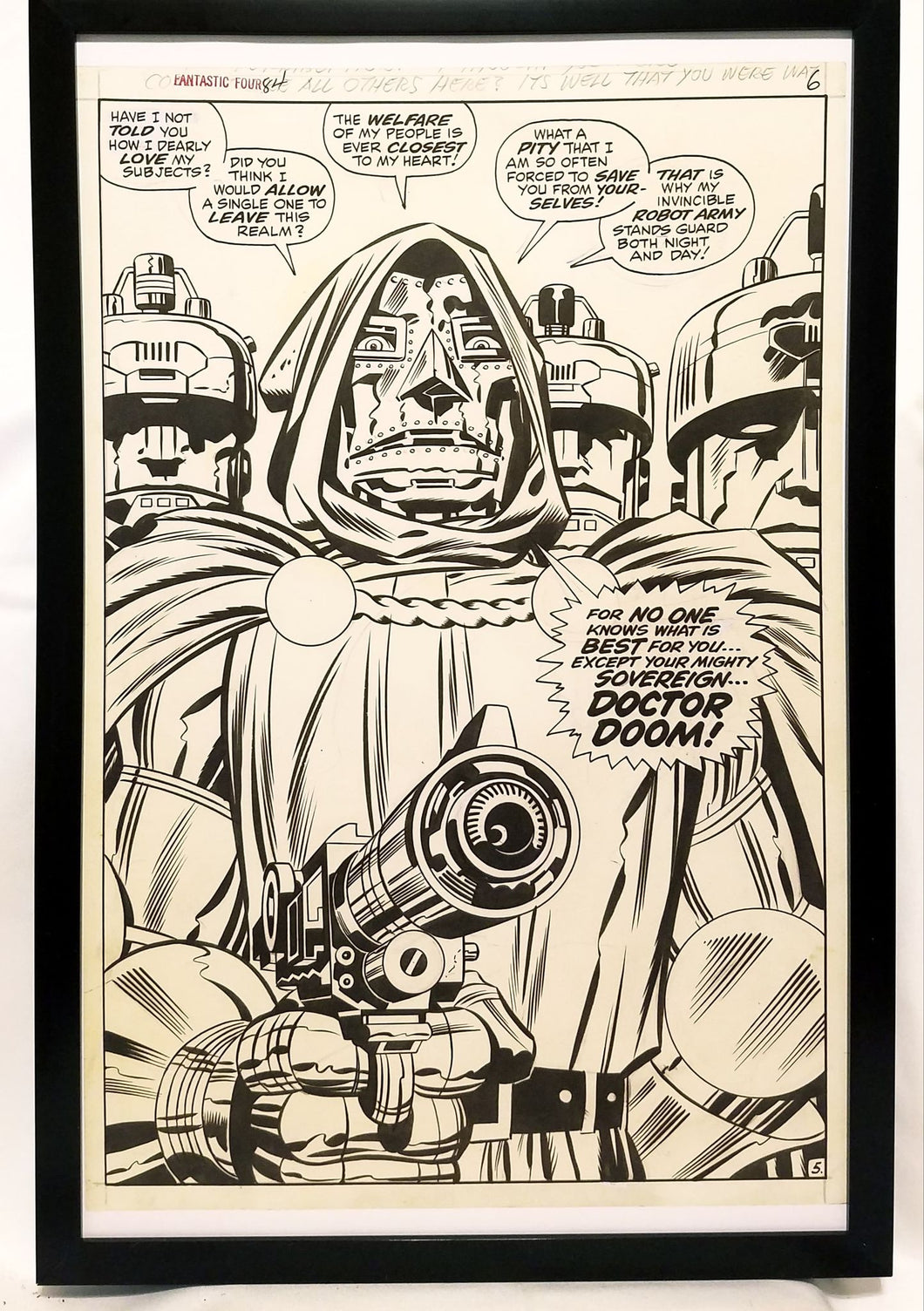 Fantastic Four #84 pg. 5 by Jack Kirby 11x17 FRAMED Original Art Poster Marvel Comics
