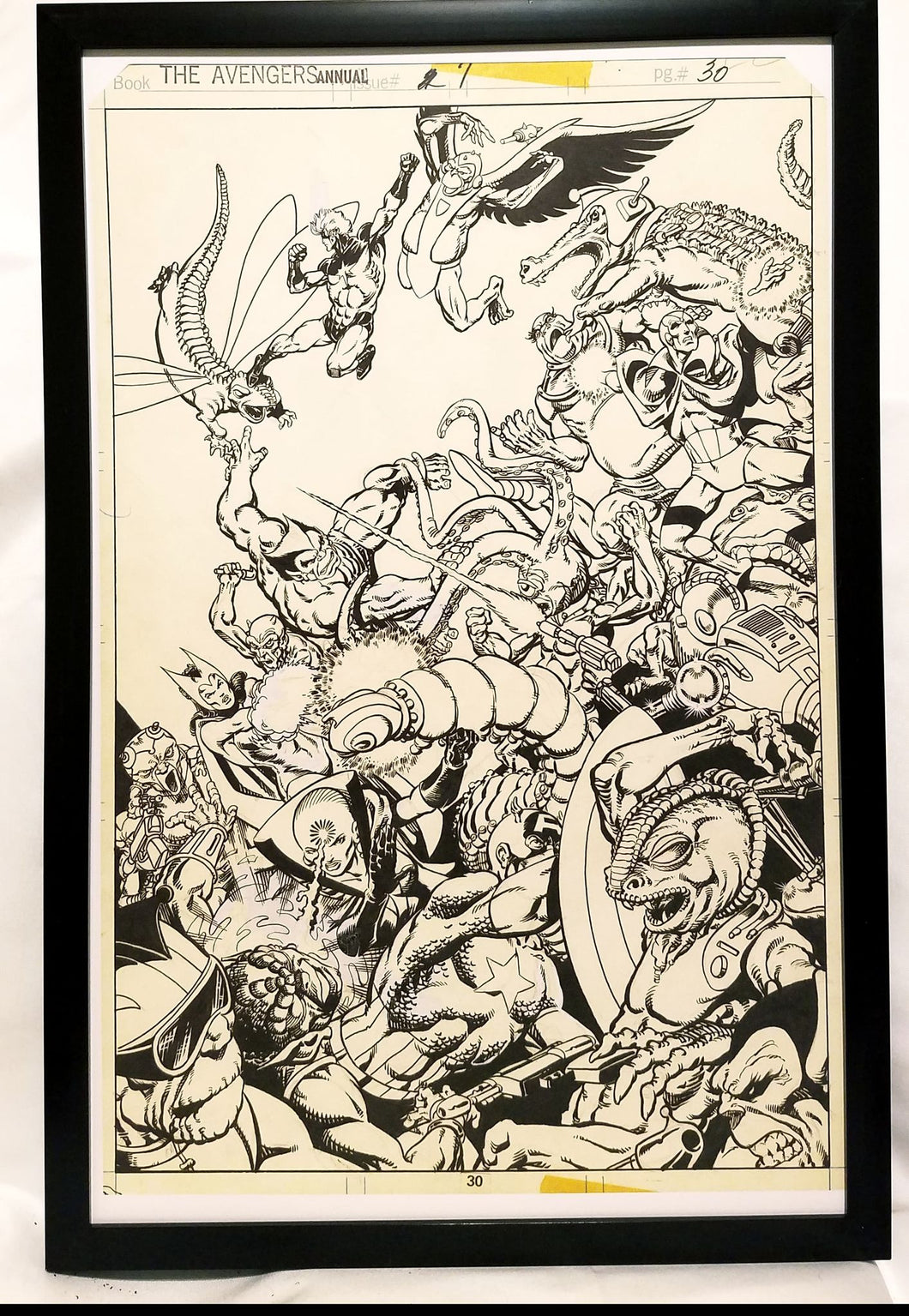 Avengers Annual #7 pg. 30 by Jim Starlin 11x17 FRAMED Original Art Poster Marvel Comics