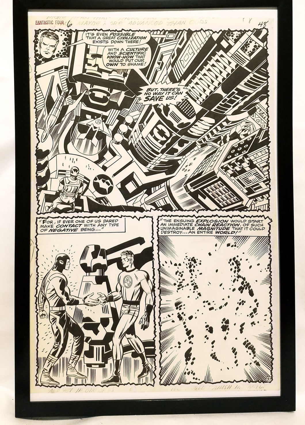 Fantastic Four Annual #6 pg. 37 by Jack Kirby 11x17 FRAMED Original Art Poster Marvel Comics