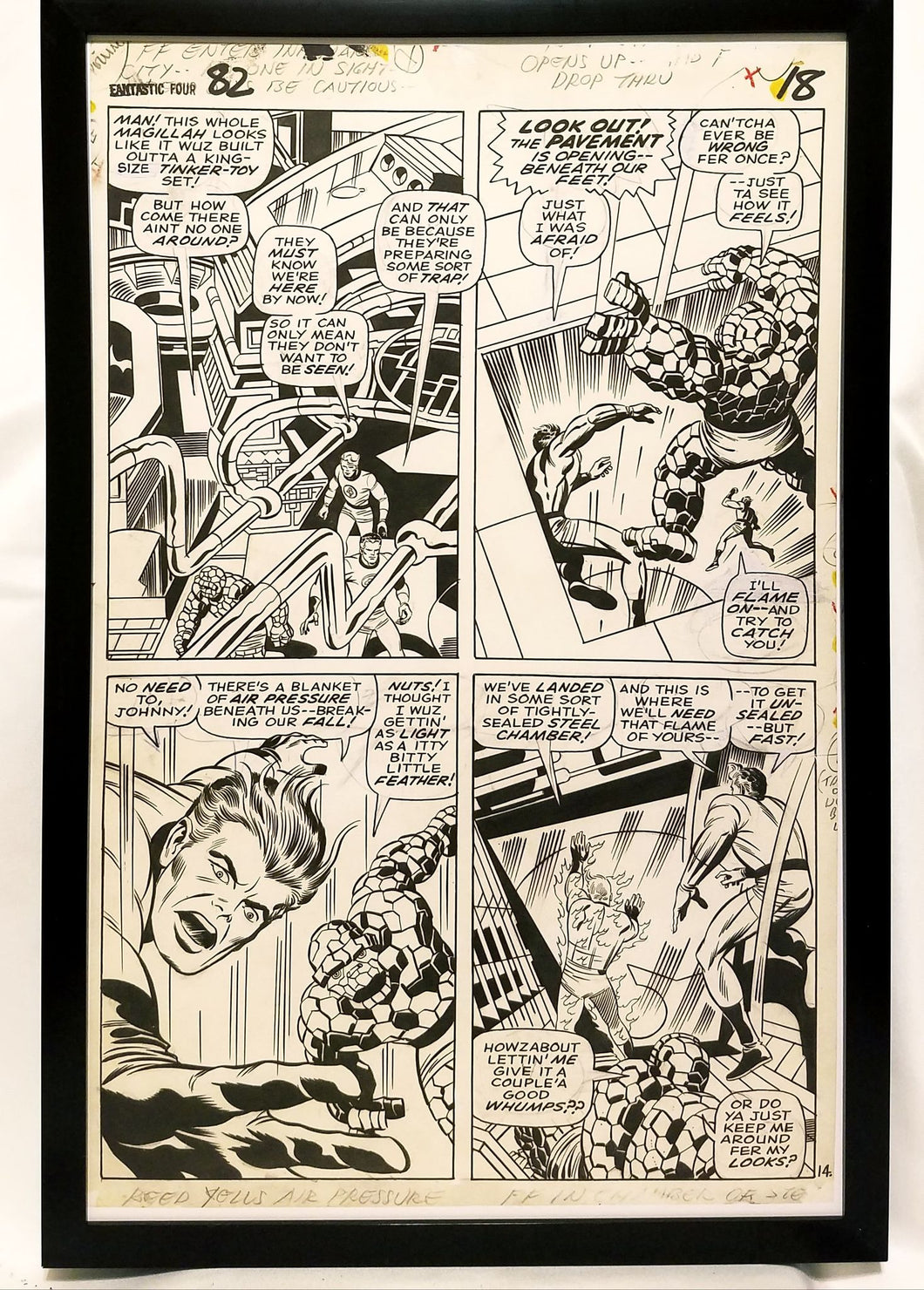 Fantastic Four #82 pg. 14 by Jack Kirby 11x17 FRAMED Original Art Poster Marvel Comics