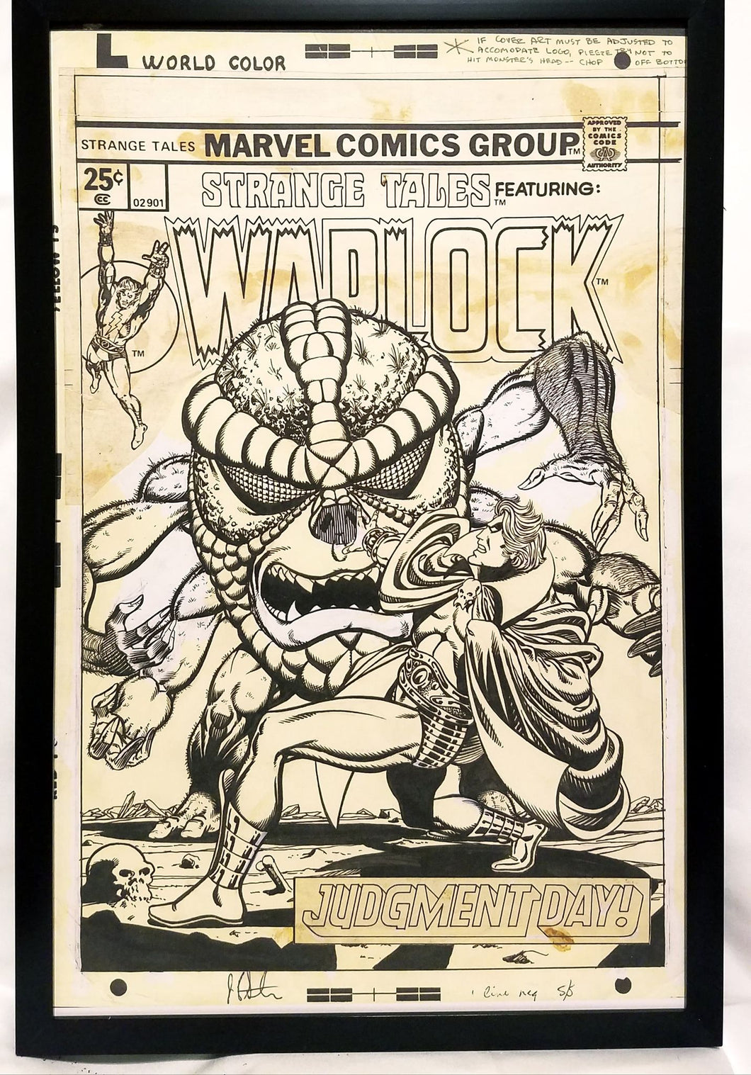 Strange Tales #180 by Jim Starlin 11x17 FRAMED Original Art Poster Marvel Comics