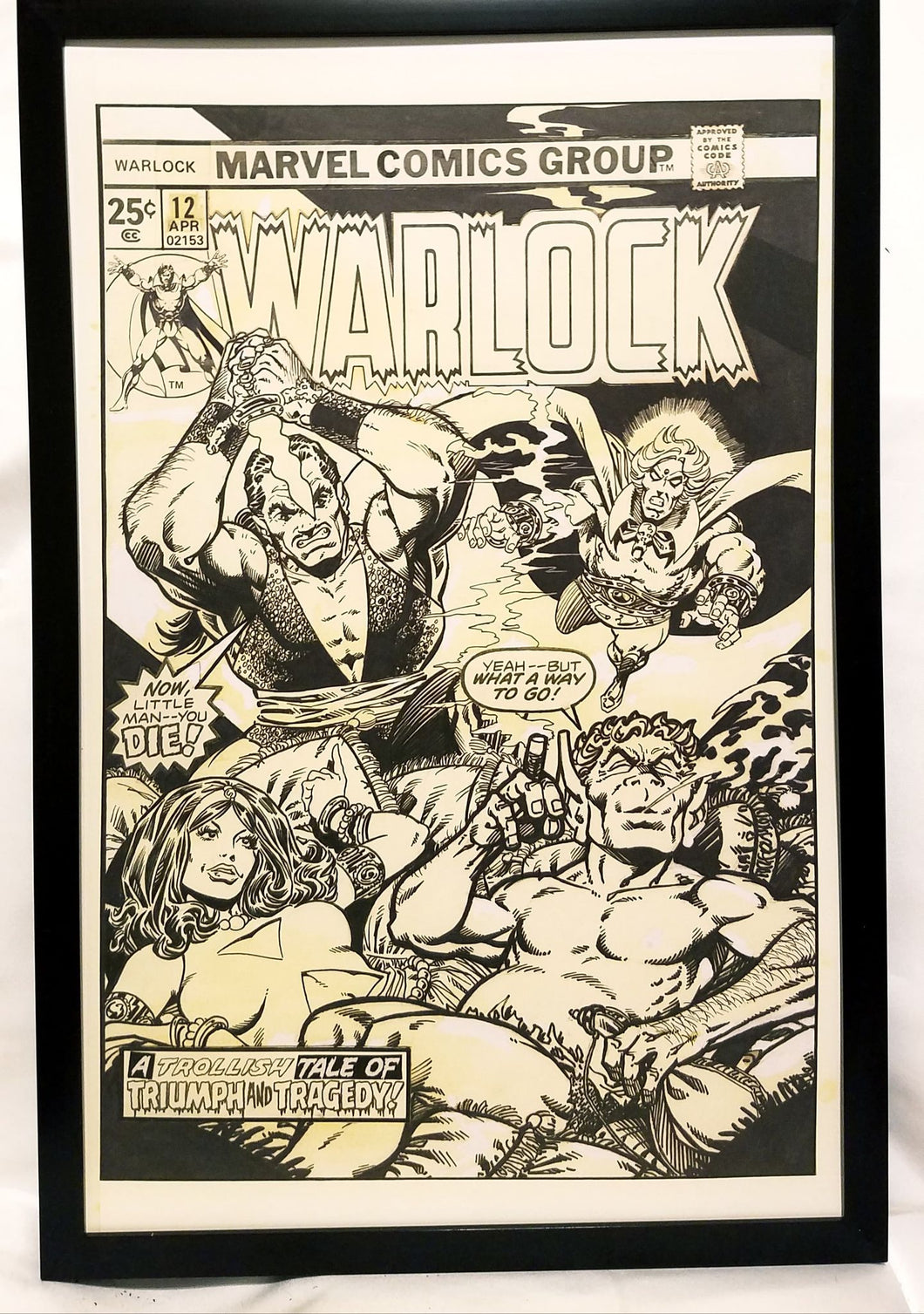 Warlock #12 by Jim Starlin 11x17 FRAMED Original Art Poster Marvel Comics