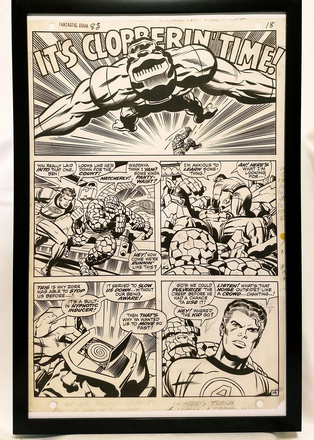 Fantastic Four #83 pg. 14 by Jack Kirby 11x17 FRAMED Original Art Poster Marvel Comics
